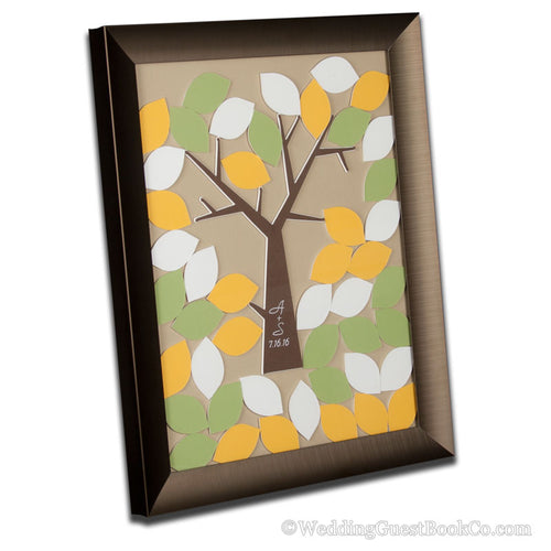 Drop in Leaf Family Tree Guest Book