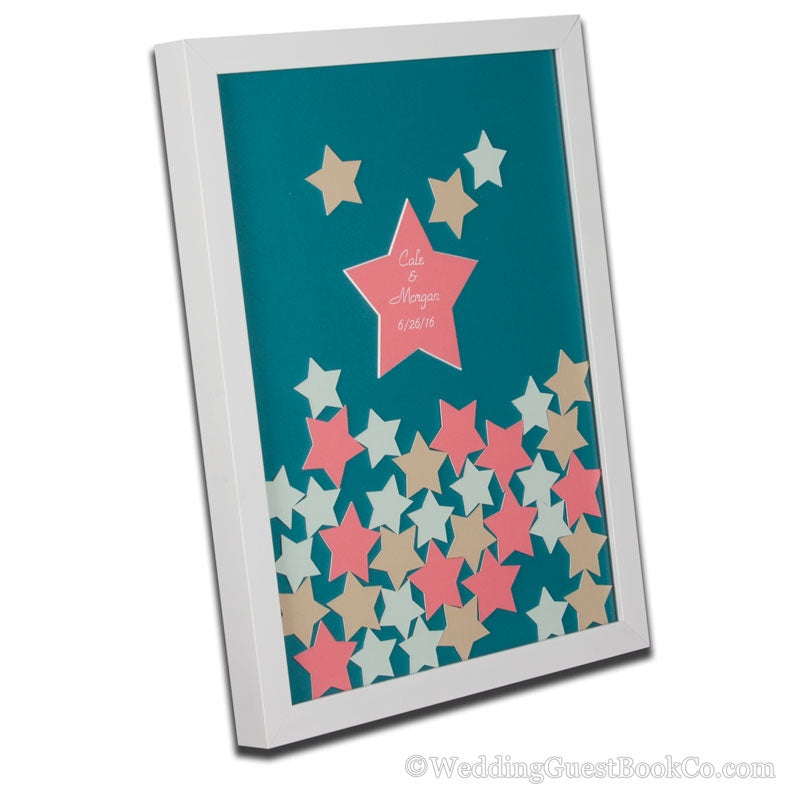 Drop in Stars Wedding Guest Book