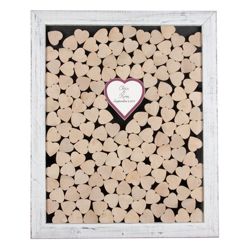 Drop in Hearts Wedding Guest Book