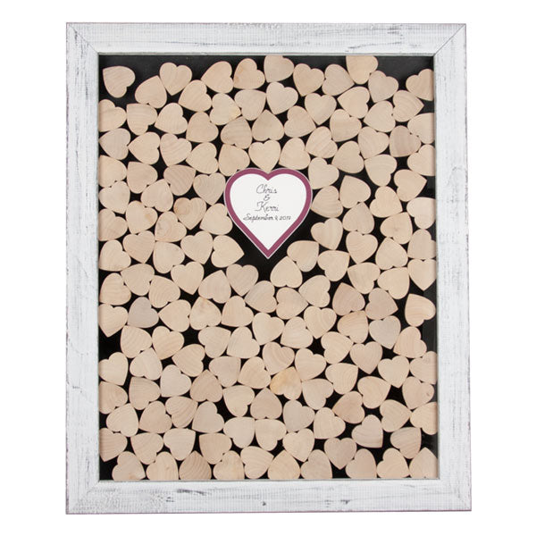 Drop in Hearts Wedding Guest Book